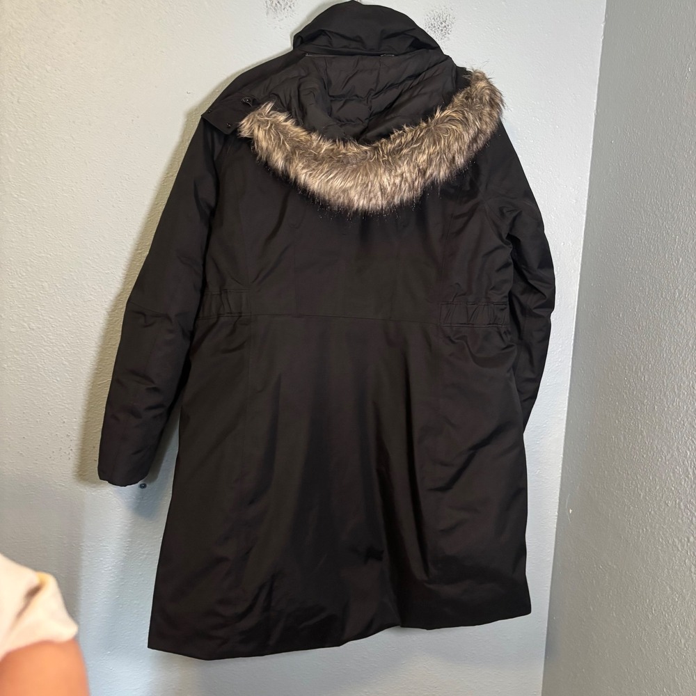 The North Face Womens Arctic Down Parka Black Faux Fur XXL 50 Dry Vent Winter - Picture 8 of 12